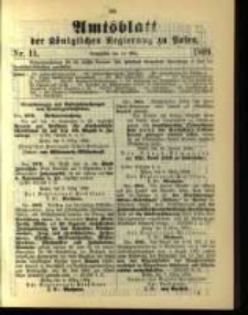 Amtsblatt der K&ouml;niglichen Regierung zu Posen. 1899.03.14 Nro.11