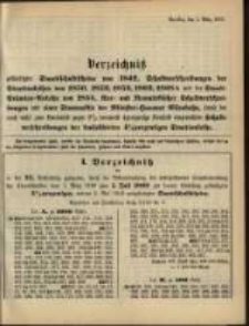 Verzeichniss &hellip; vom 1. M&auml;rz 1899...zum 1. Juli 1899