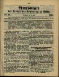 Amtsblatt der K&ouml;niglichen Regierung zu Posen. 1899.04.11 Nro.15