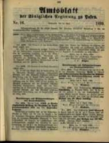 Amtsblatt der K&ouml;niglichen Regierung zu Posen. 1899.04.18 Nro.16