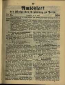 Amtsblatt der K&ouml;niglichen Regierung zu Posen. 1899.04.25 Nro.17