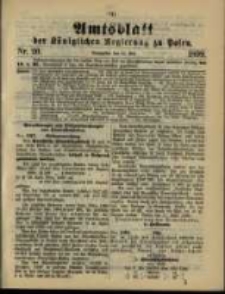 Amtsblatt der K&ouml;niglichen Regierung zu Posen. 1899.05.16 Nro.20