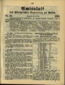 Amtsblatt der K&ouml;niglichen Regierung zu Posen. 1899.05.30 Nro.22