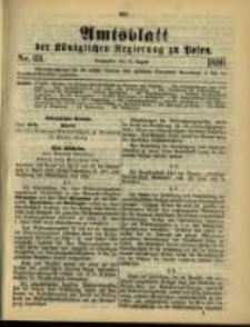 Amtsblatt der K&ouml;niglichen Regierung zu Posen. 1899.08.15 Nro.33