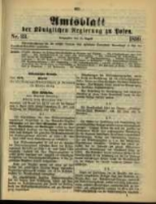 Amtsblatt der Königlichen Regierung zu Posen. 1899.08.15 Nro.33