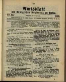 Amtsblatt der K&ouml;niglichen Regierung zu Posen. 1899.09.05 Nro.36