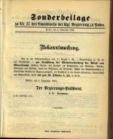 Sonderbeilage zu Nr. 37 des Amtsblatt der Kgl. Regierung zu Posen