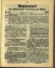 Amtsblatt der K&ouml;niglichen Regierung zu Posen. 1899.09.26 Nro.39