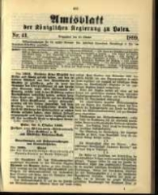 Amtsblatt der K&ouml;niglichen Regierung zu Posen. 1899.10.10 Nro.41