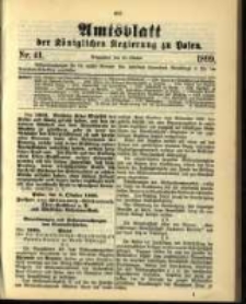 Amtsblatt der Königlichen Regierung zu Posen. 1899.10.10 Nro.41