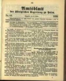 Amtsblatt der Königlichen Regierung zu Posen. 1899.10.24 Nro.43