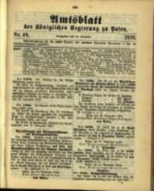 Amtsblatt der K&ouml;niglichen Regierung zu Posen. 1899.11.28 Nro.48