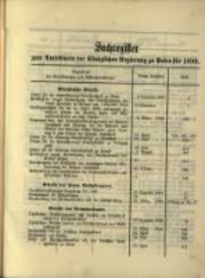 Sachregister .. für 1899