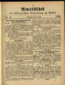 Amtsblatt der K&ouml;niglichen Regierung zu Posen. 1891.01.27 Nro.4