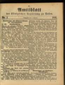 Amtsblatt der K&ouml;niglichen Regierung zu Posen. 1891.02.03 Nro.5
