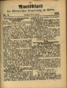 Amtsblatt der K&ouml;niglichen Regierung zu Posen. 1891.02.24 Nro.8