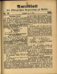 Amtsblatt der Königlichen Regierung zu Posen. 1891.03.24 Nro.12