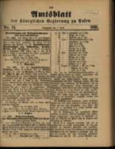 Amtsblatt der Königlichen Regierung zu Posen. 1891.04.07 Nro.14