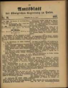 Amtsblatt der K&ouml;niglichen Regierung zu Posen. 1891.04.21 Nro.16