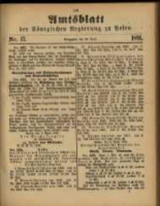 Amtsblatt der K&ouml;niglichen Regierung zu Posen. 1891.04.28 Nro.17