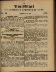 Amtsblatt der K&ouml;niglichen Regierung zu Posen. 1891.05.19 Nro.20