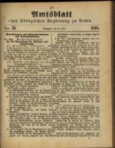 Amtsblatt der Königlichen Regierung zu Posen. 1891.05.27 Nro.21
