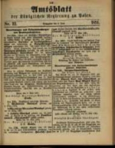Amtsblatt der K&ouml;niglichen Regierung zu Posen. 1891.06.02 Nro.22