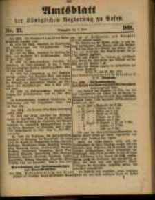 Amtsblatt der K&ouml;niglichen Regierung zu Posen. 1891.06.09 Nro.23