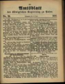 Amtsblatt der K&ouml;niglichen Regierung zu Posen. 1891.06.16 Nro.24