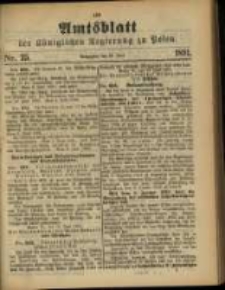 Amtsblatt der K&ouml;niglichen Regierung zu Posen. 1891.06.23 Nro.25