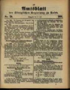 Amtsblatt der Königlichen Regierung zu Posen. 1891.07.21 Nro.29