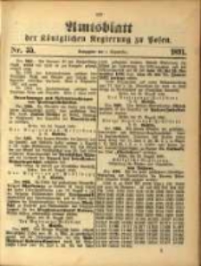 Amtsblatt der K&ouml;niglichen Regierung zu Posen. 1891.09.01 Nro.35