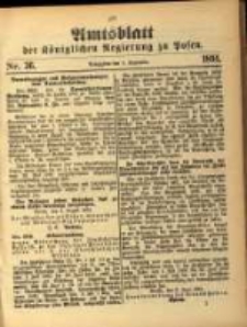 Amtsblatt der Königlichen Regierung zu Posen. 1891.09.08 Nro.36