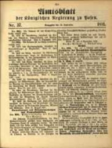Amtsblatt der K&ouml;niglichen Regierung zu Posen. 1891.09.15 Nro.37