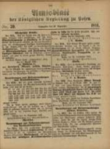 Amtsblatt der K&ouml;niglichen Regierung zu Posen. 1891.09.29 Nro.39