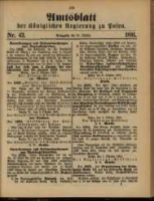 Amtsblatt der K&ouml;niglichen Regierung zu Posen. 1891.10.20 Nro.42