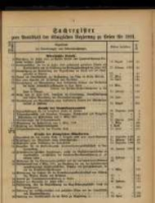 Sachregister .. f&uuml;r 1891