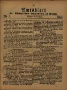 Amtsblatt der K&ouml;niglichen Regierung zu Posen. 1881.01.18 Nro.3
