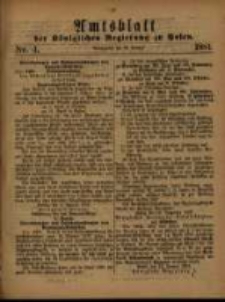 Amtsblatt der K&ouml;niglichen Regierung zu Posen. 1881.01.25 Nro.4