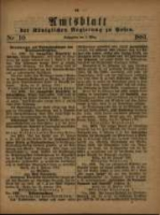 Amtsblatt der K&ouml;niglichen Regierung zu Posen. 1881.03.08 Nro.10