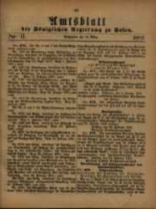 Amtsblatt der K&ouml;niglichen Regierung zu Posen. 1881.03.15 Nro.11