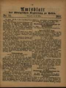 Amtsblatt der K&ouml;niglichen Regierung zu Posen. 1881.03.22 Nro.12
