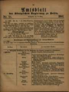 Amtsblatt der K&ouml;niglichen Regierung zu Posen. 1881.03.29 Nro.13