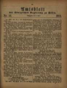 Amtsblatt der K&ouml;niglichen Regierung zu Posen. 1881.04.05 Nro.14