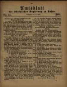 Amtsblatt der K&ouml;niglichen Regierung zu Posen. 1881.04.12 Nro.15