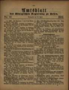 Amtsblatt der Königlichen Regierung zu Posen. 1881.04.26 Nro.17