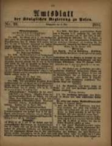 Amtsblatt der K&ouml;niglichen Regierung zu Posen. 1881.05.03 Nro.18