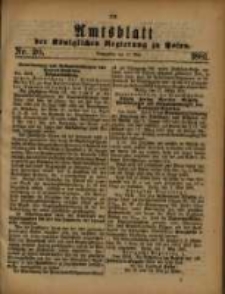 Amtsblatt der K&ouml;niglichen Regierung zu Posen. 1881.05.17 Nro.20