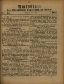 Amtsblatt der K&ouml;niglichen Regierung zu Posen. 1881.06.07 Nro.23