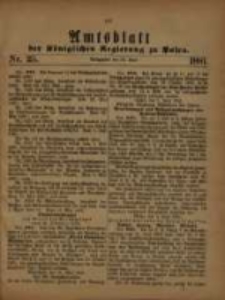 Amtsblatt der K&ouml;niglichen Regierung zu Posen. 1881.06.21 Nro.25
